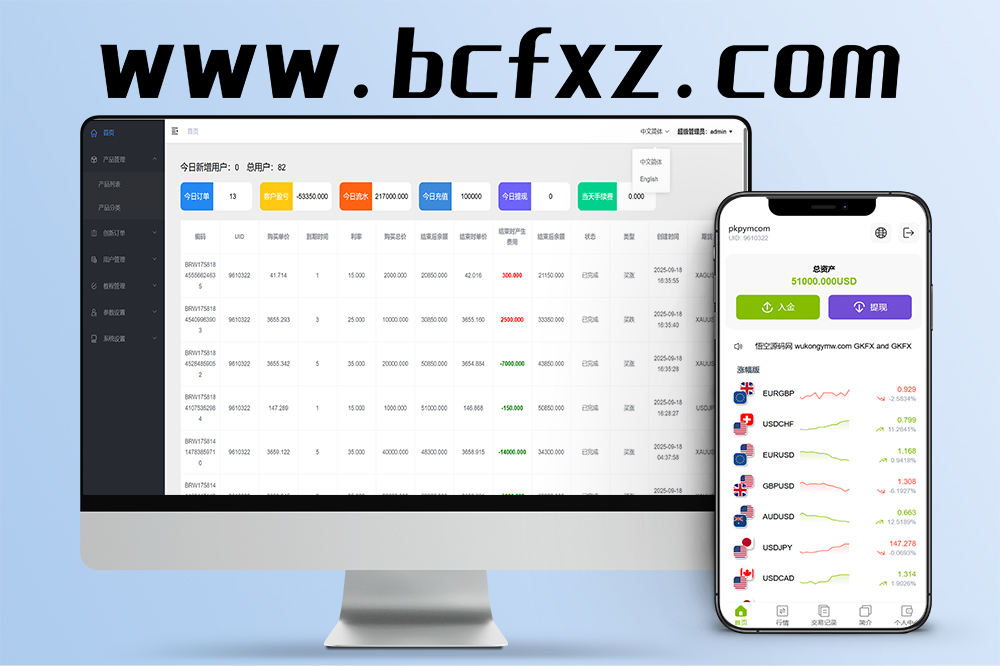 GKFX外汇期货源码/多语言系统/黄金白银贵金属交易/前端VUE+后端PHP